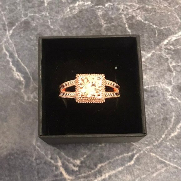 925 CITRINE & ROSEGOLD RING S9 - Picture 3 of 3